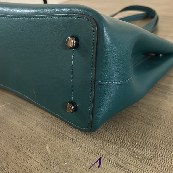 Coach f48734 Avenue Green Leather Carryall Satchel Tote Shoulder Handbag - Picture 13 of 15